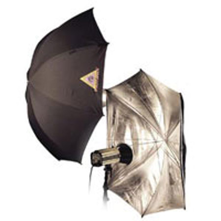 Photoflex 45" ADH Adjustable Shape Hot Silver Umbrella Kit, with Shoe-Mount Multiclamp & Light Stand