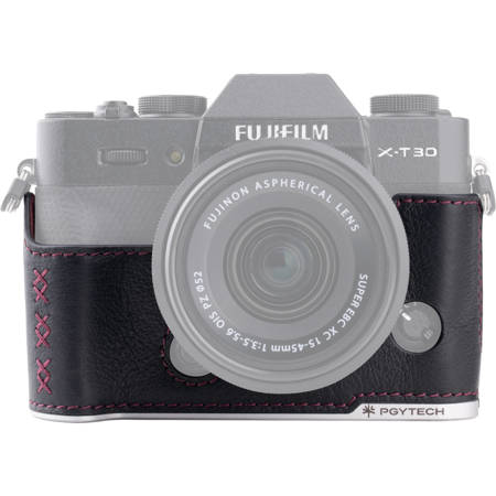 PGYTECH Leather Half Case Midnight Black Fujifilm X-T30 Camera