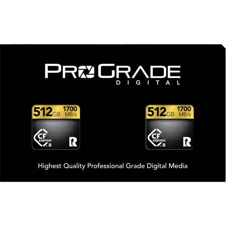 ProGrade Digital Gold Series 512GB CFexpress Type-B 2.0 Memory Card, 2-Pack