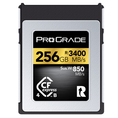 ProGrade Digital Gold Series CFexpress Type-B 4.0 Memory Card 256GB Single R:3400MB/s