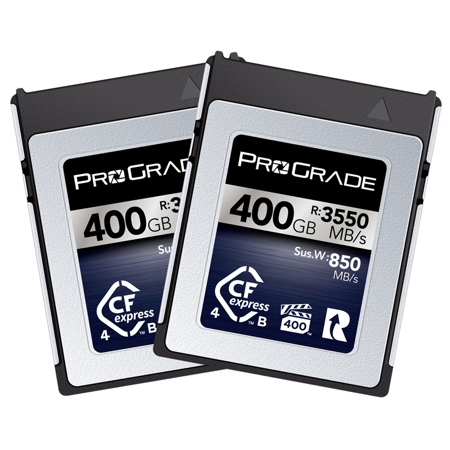 Prograde Digital Iridium Series 400GB CFexpress Type-B 4.0 Memory Card, 2-Pack