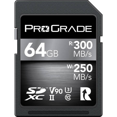 Prograde Digital 64GB SDXC UHS-II U3 Class 10 V90 Cobalt Memory Card