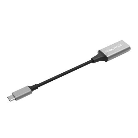 Prograde Digital USB Type-C Male to 4K HDMI 2.0 Female Adapter, Black/Gray