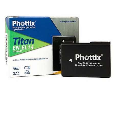 Phottix EN-EL14 Li-on Rechargeable Battery for Nikon Coolpix