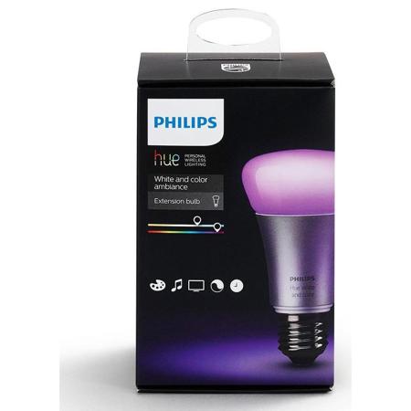 Philips Hue White and Color Ambiance A19 Smart LED Single Bulb