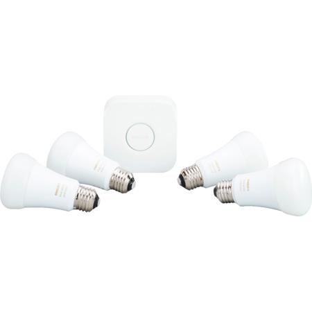 Philips Hue White & Color Ambiance A19 LED Starter Kit, Multicolor