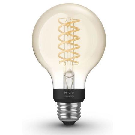 Philips Hue White Filament Glob G25 LED 40W Smart E26 Base Light Bulb