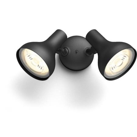 Philips Hue White Ludere Dual Head LED Security Floodlight, Black