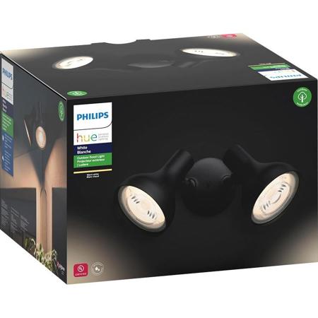 Philips Hue White Ludere Dual Head LED Security Floodlight, Black