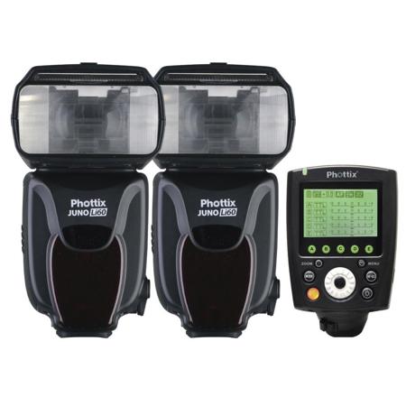Phottix Juno Li60 2-Pack Tranceiver Flash with Odin II Combo for Nikon