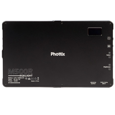 Phottix M500R RGB LED Light Panel with Built-In Battery