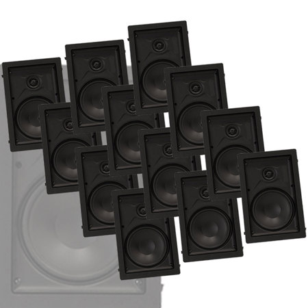Phase Technology CS-6 IW 6.5" 2-Way In-Wall Speaker with Grille, Master Pack - 12 Units