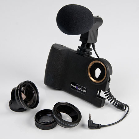 Phocus 3 Lens Bundle with Shotgun Microphone for iPHONE 4