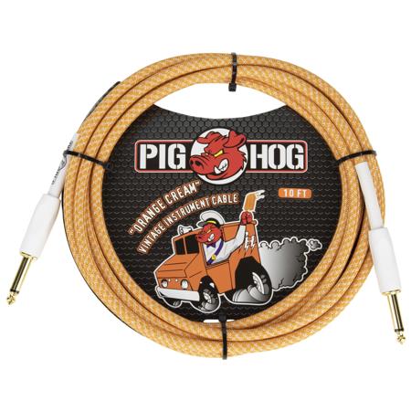 Pig Hog 'Orange Crme 2.0' Instrument Cable, Straight to Straight, 10'