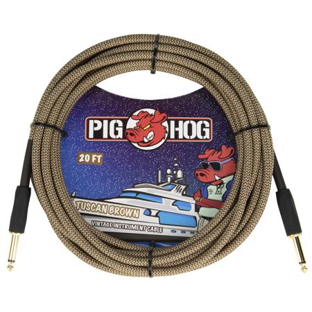 Pig Hog 'Tuscan Brown' Instrument Cable, Straight to Straight, 20'