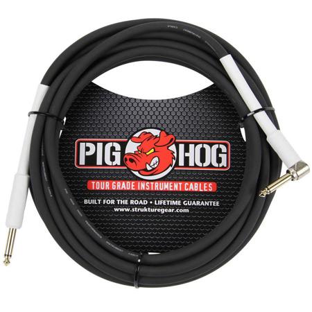 Pig Hog 18.5' 1/4" to 1/4" Right Angle 8mm Instrument Cable
