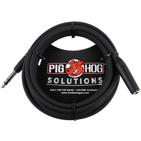 Pig Hog 10' TRS 1/4" Female to TRS 1/4" Male Headphone Extension Cable