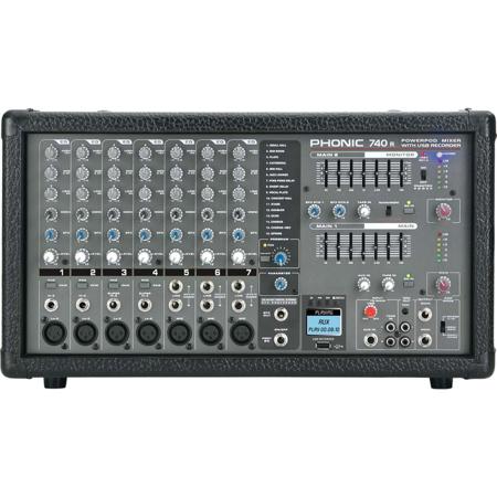 Phonic Powerpod 740R 2x220W (4 Ohms) 7 Channel Powered Mixer