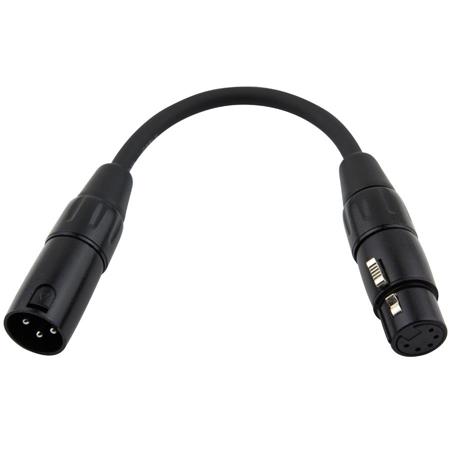 Pig Hog 6" 5-Pin Female to 3-Pin Male XLR DMX Adapter