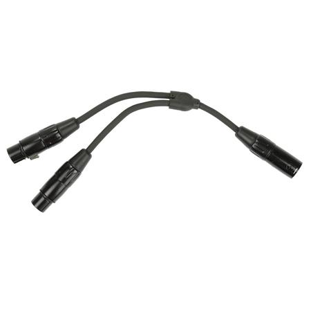 Pig Hog 6" XLR Male to Dual XLR Female Y Cable