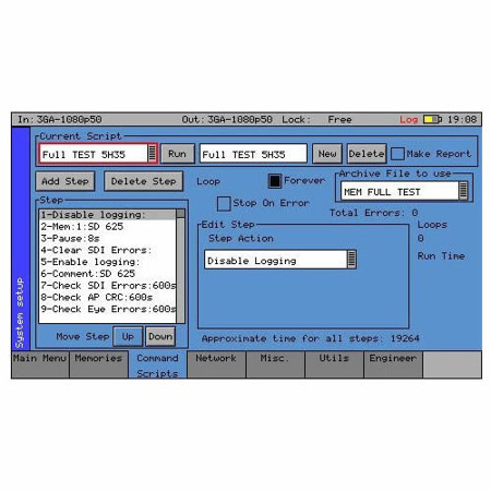PHABRIX Command scripts with Print Report Software Option