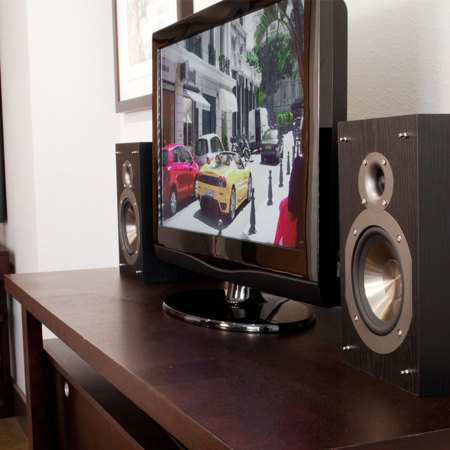 Phase Technology V62 6.5" 2-Way Bookshelf Speaker, Black