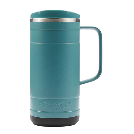 Pelican Hydration Ridge 18 oz Recycled Double Wall Stainless Steel Mug Lagoon