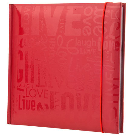 MBI Embossed Gloss Expressions Album, Holds 200-4x6" Photo, Red/Live/Laugh/Love