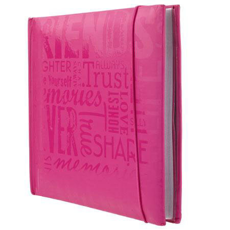 MBI Embossed Gloss Expressions Album, Holds 200-4x6", Purple/Live/Laugh/Love