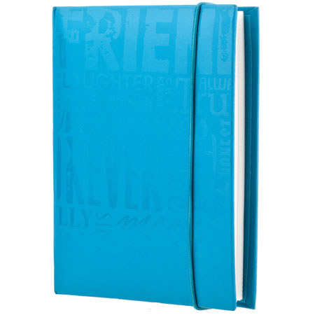 MBI Embossed Gloss Expressions Album, Holds 100-4x6" Photo 1-Up, Teal, Friends