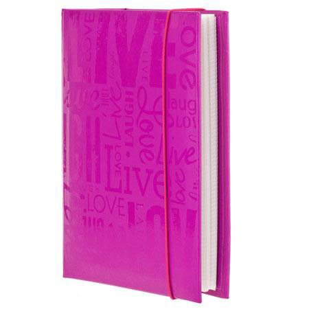 MBI Embossed Gloss Expressions Album, Holds 100-4x6" Photo, Hot Pink, Friends