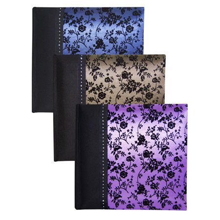 MBI Fabric Flocked BookBound Album, Holds 200 4x6" Photos 2-Up, Color: Assorted.