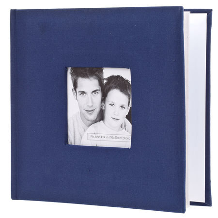 MBI Fashion Fabric BookBound Album, Holds 200-4x6" Photo 2-Up, Blue