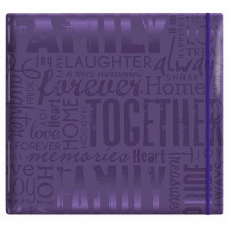 MBI Embossed Gloss Expressions 12x12in Scrapbook,Purple