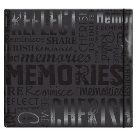MBI Embossed Gloss Expressions 12x12in Scrapbook, Black