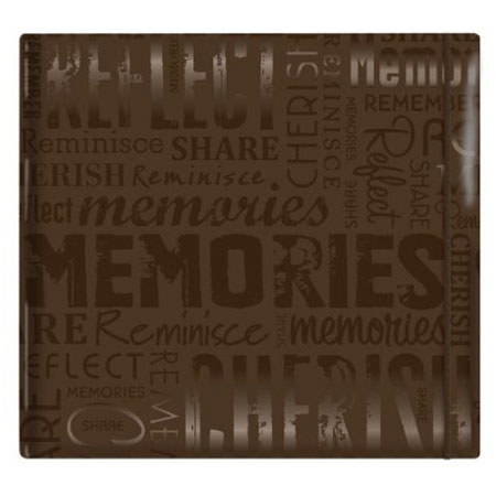 MBI Embossed Gloss Expressions 12x12in Scrapbook, Brown