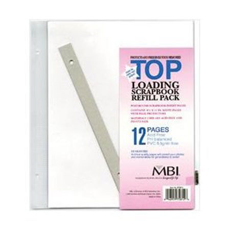 MBI Refill Pages 8.5x11 Scrapbook, Post Bound 6 Topload Sheets #872814