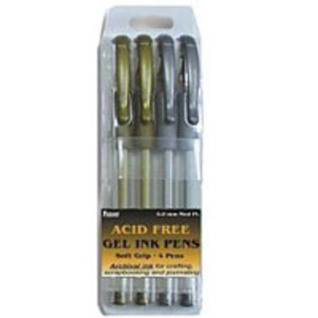 Pioneer AFP3 Gel Ink Pens Metallic Gold/Silver Colors