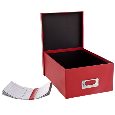Pioneer B-1 Photo/Video Storage Box - Holds 1100 Photos/10 VHS Videos, Red
