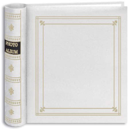 Pioneer Spiral Bound Le Memo Pocket Photo Album, Holds 200 4x6" Photos, White