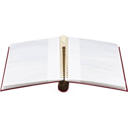 Pioneer Spiral Bound Le Memo Pocket Photo Album, Holds 300 4x6" Photos, Burgundy