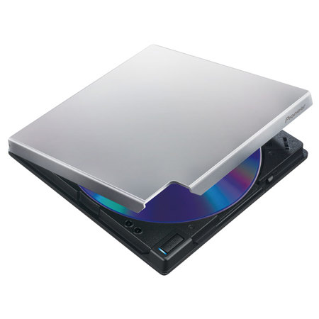 Pioneer BDR-XD05S 6x Slim Portable USB 3.0 BD/DVD/CD Burner, Silver