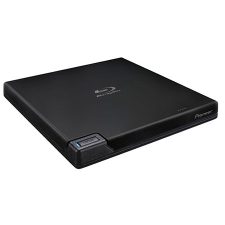 Pioneer BDR-XD07B 6x Slim Portable USB 3.0 BD/DVD/CD Burner, Black