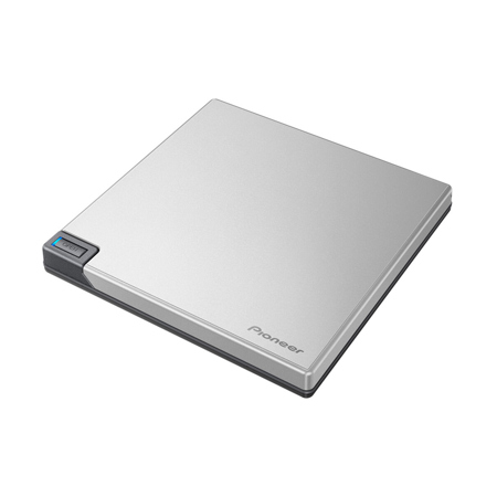 Pioneer BDR-XD08 USB 3.2 Gen1 Slim Portable Blu-Ray BD/DVD/CD Writer, Silver