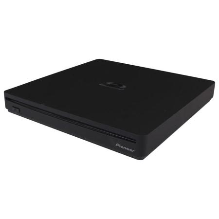 Pioneer Electronics BDR-XS07UHD 6x Slot Loading Portable USB 3.1 Gen1 BD/DVD/CD Burner Supports Blu-Ray, BDXL & M-Disc Format, Black