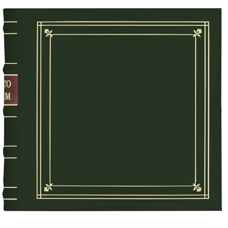 Pioneer Bonded Leather 3 Ring Photo Album, Holds 200-4x6", Hunter Green