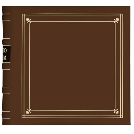 Pioneer Bonded Leather 3 Ring Photo Album, Holds 200 4x6" Photos, 2 Per Page,Tan