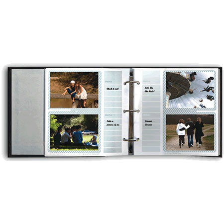 Pioneer Bonded Leather 3 Ring Photo Album Refill,Holds 40 4x6 Photos,2 Per  Page BLR