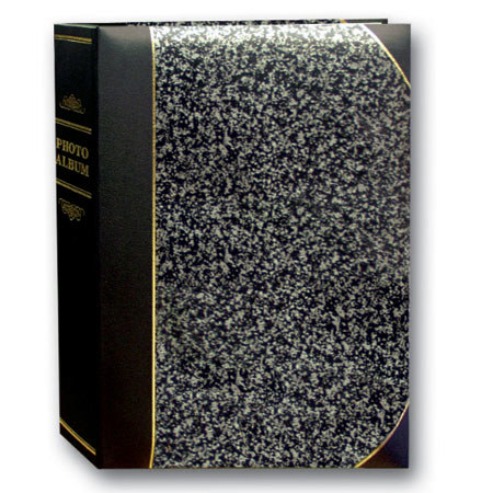 Pioneer Ledger Le' Memo Pocket Bound Photo Album, Hold 200-4x6", Silver Marble
