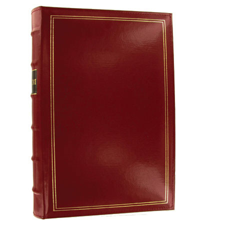 Pioneer Bonded Leather Bi-Directional Photo Album, Holds 204-4x6", Red